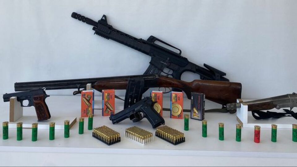 6 silah ele geçirildi