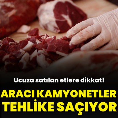 Eti kamyonet kasasında ucuza satıyorlar