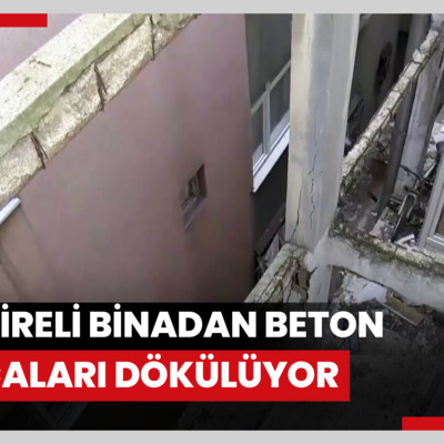 Bayrampaşa'da 60 yıllık 38 daireli binadan beton parçaları dökülüyor