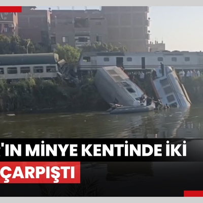 Mısır'ın Minye kentinde iki tren çarpıştı, vagonlar kanala düştü
