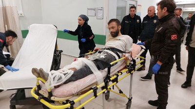 Polislere saldırdı komiseri bıçakladı!