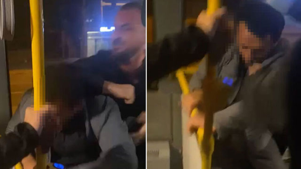 Durakta kadını taciz etti! Otobüste dayağı yedi!