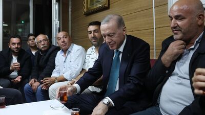 Cumhurbaşkanı Erdoğan'dan taksici esnafına ziyaret