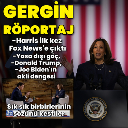 Harris'in Fox News ile ilk röportajı hararetli geçti
