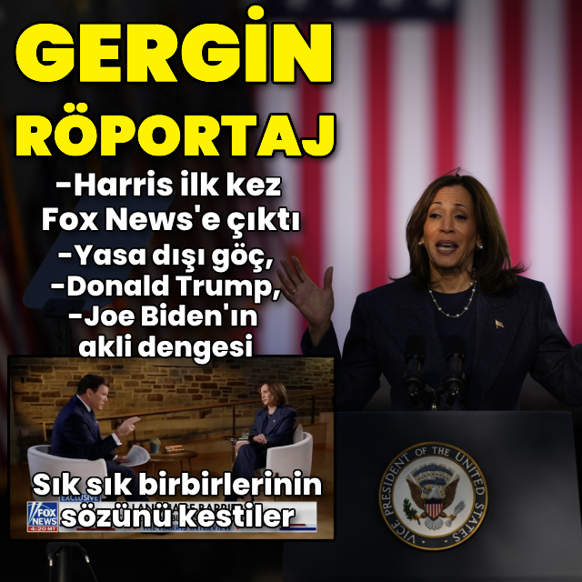 Harris'in Fox News ile ilk röportajı hararetli geçti