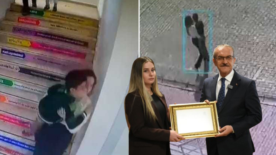 O öğretmene başarı belgesi verildi