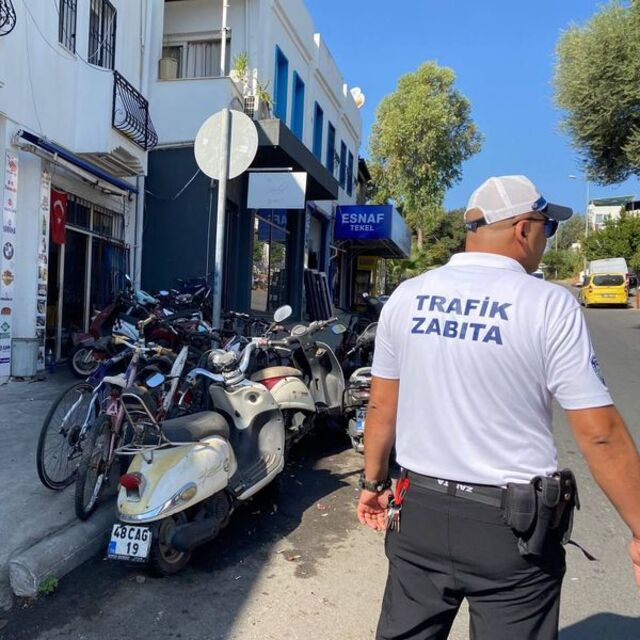 Bodrum'da motosikletler kaldırıldı
