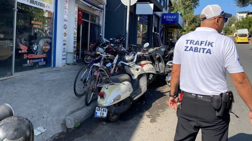 Bodrum'da motosikletler kaldırıldı