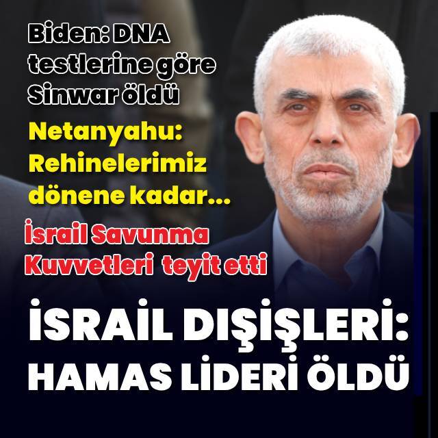 İsrail Dışişleri: Hamas lideri öldü