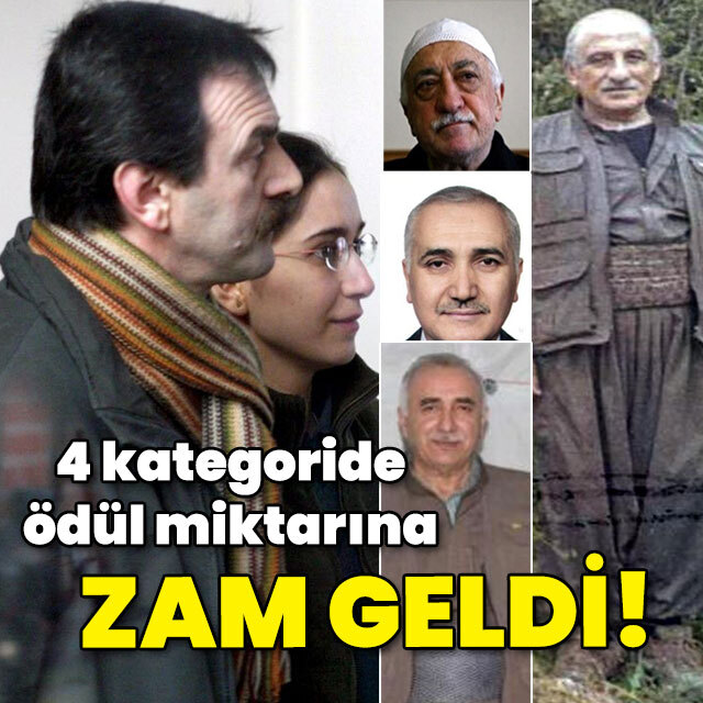 Terörist kategorisinde ödül tarifesi değişti!