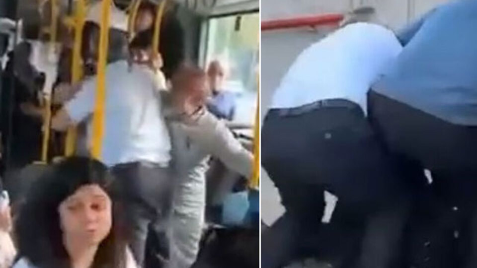 O an kameraya yansıdı! 'Durak' kavgasında yumruklar konuştu!