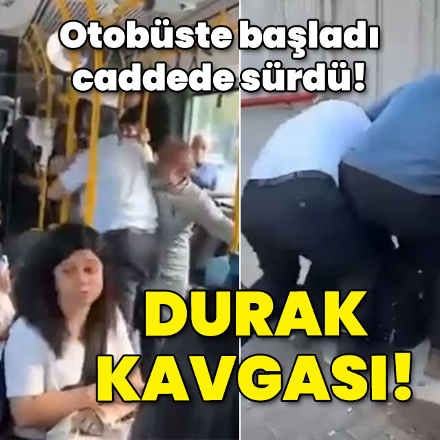 O an kameraya yansıdı! 'Durak' kavgasında yumruklar konuştu!