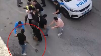 Husumetliler arasında kürekli kavga