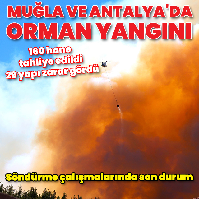 Muğla ve Antalya'da orman yangını: Söndürme çalışmalarında son durum