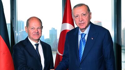 Erdoğan Scholz görüşmesi başladı