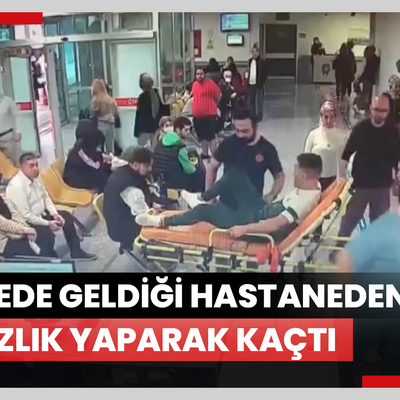 Beyoğlu'nda sedyede geldiği hastaneden hırsızlık yaparak kaçtı