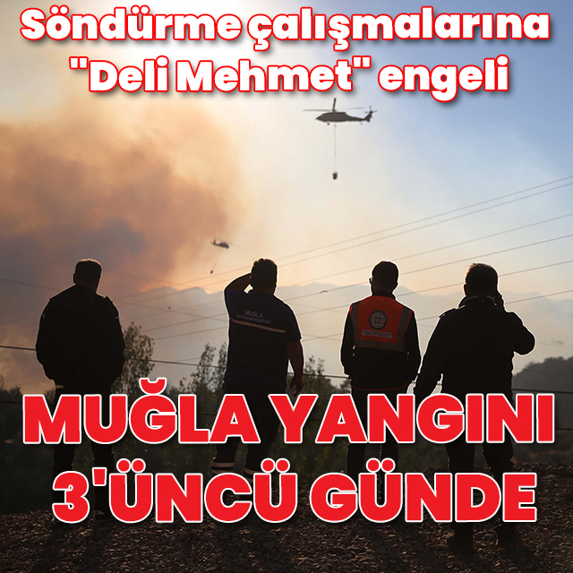 Muğla'daki orman yangını 3'üncü günde