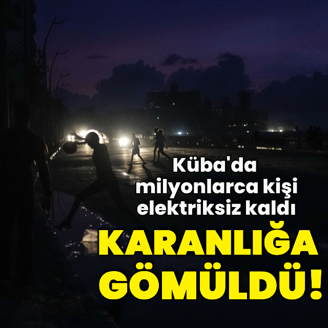 Küba'nın pek çok bölgesi karanlığa gömüldü