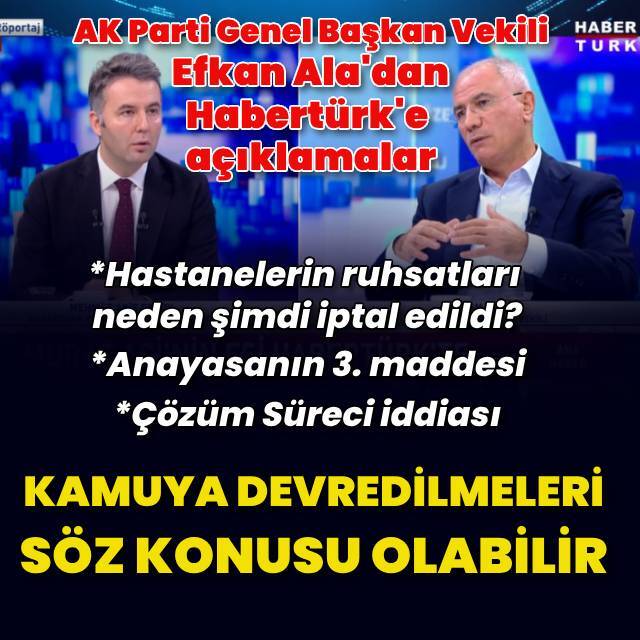 Efkan Ala, Habertürk TV'de soruları yanıtladı