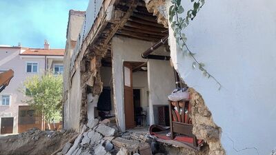 Temel kazısında faciadan dönüldü