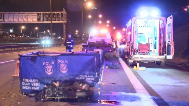 Asfalt bakım aracına çarpan motosikletli öldü