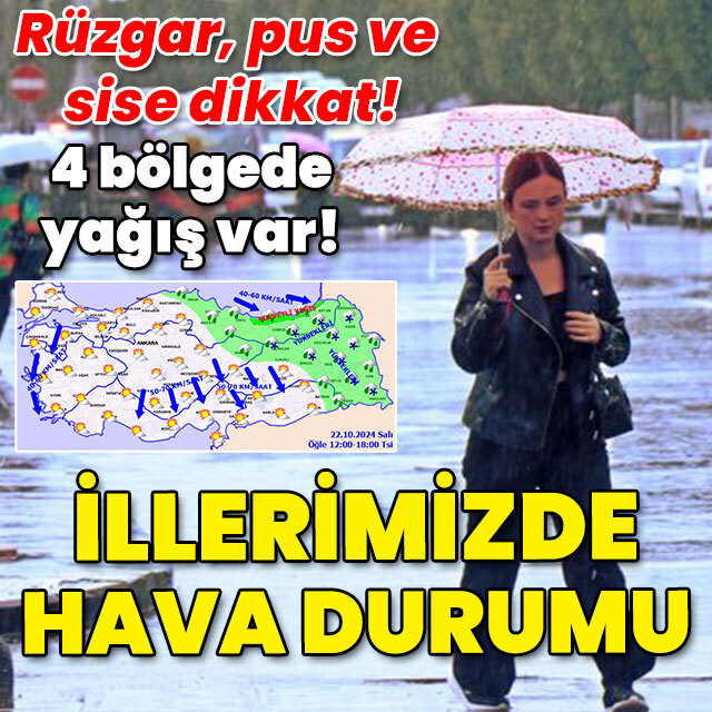 4 bölgede yağış var! İllerimizde hava durumu!