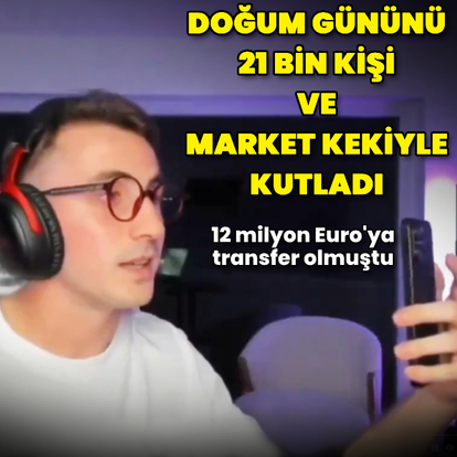 Yeni yaşını 21 bin kişi ve market kekiyle kutladı