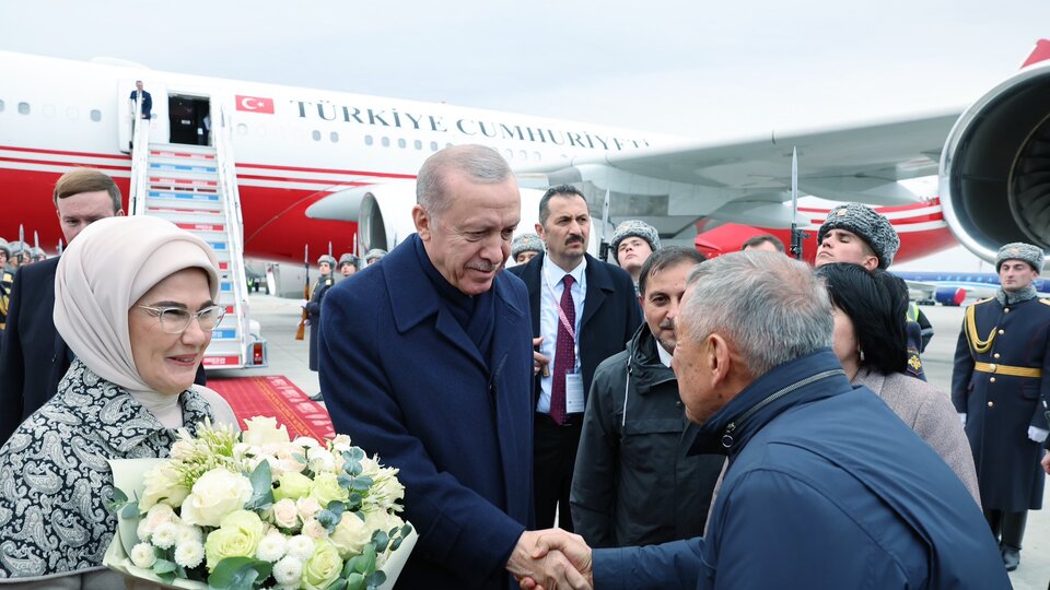 Cumhurbaşkanı Erdoğan BRICS Zirvesi için Kazan'da