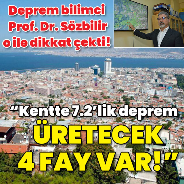 Deprem bilimci Prof. Dr. Sözbilir o ile dikkat çekti! "Kentte 7.2'lik deprem üretecek 4 fay var!"