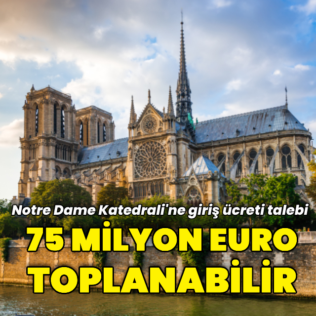 Notre Dame Katedrali'ne giriş ücreti talebi