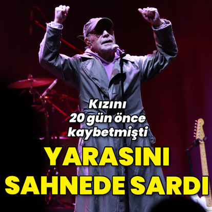 Yarasını sahnede sardı