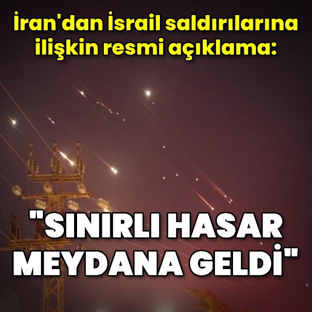 İran: İsrail saldırılarında sınırlı hasar meydana geldi