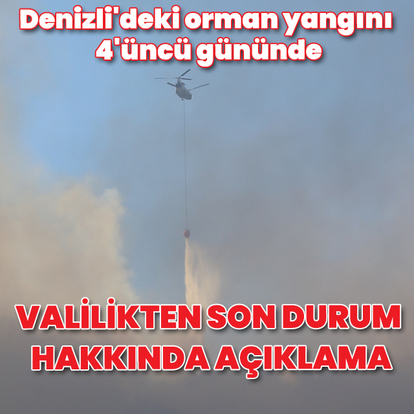 Denizli'deki orman yangını 4'üncü gününde