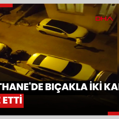 Kağıthane'de bıçakla iki kardeşi taciz etti