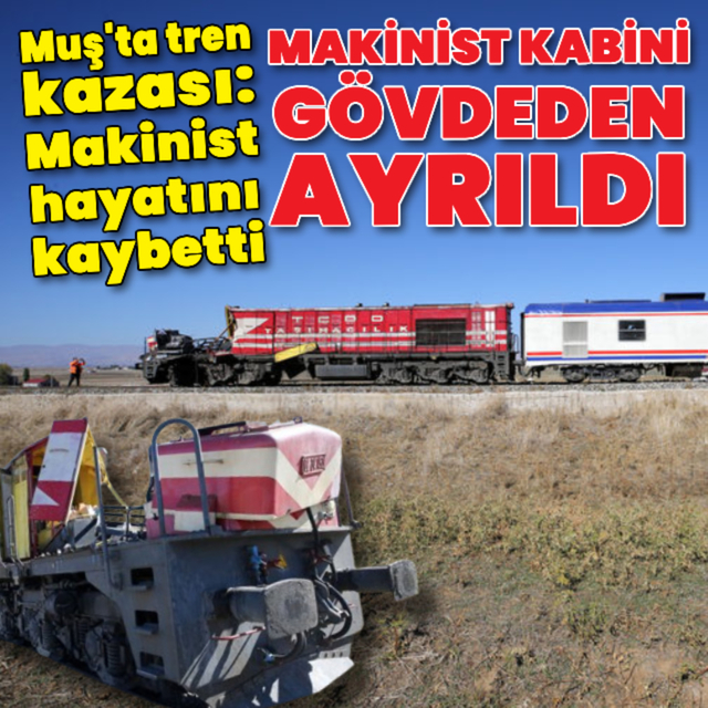 Muş'ta tren kazası: Makinist hayatını kaybetti