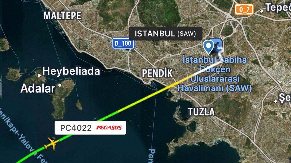 Yolcu uçağına lazer ışıklı taciz