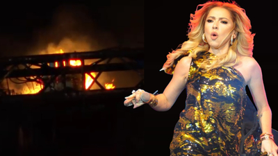 Konserde yangın paniği