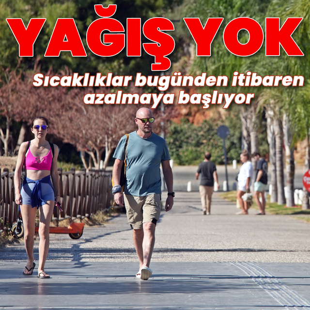 Yağış yok, sıcaklıklar mevsim normali üzerinde