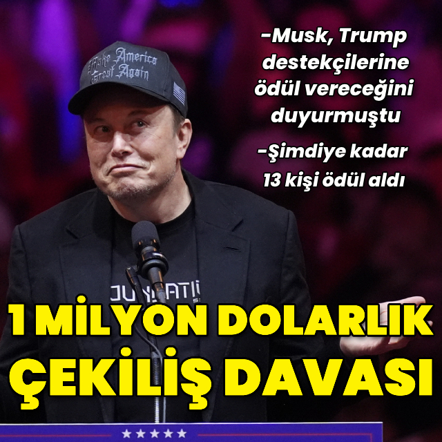 Musk'ın "1 milyon dolarlık" seçim çekilişi davası görüldü