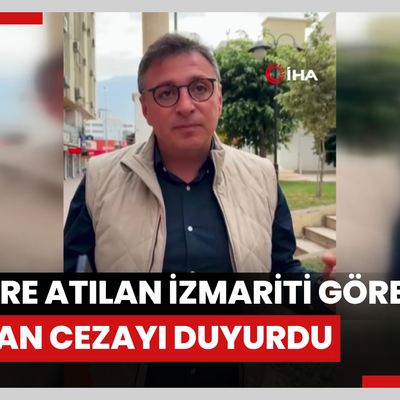 Çöp kovası dururken yerlere atılan izmariti gören başkan cezayı duyurdu