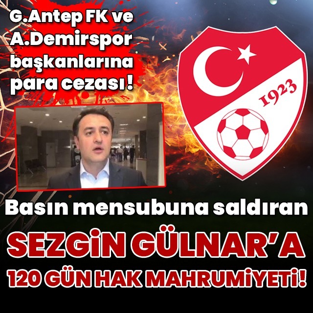 PFDK açıkladı: İşte Sezgin Gülnar'ın cezası!