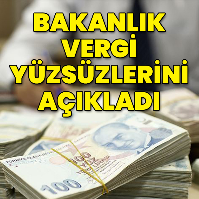 Bakanlık vergi yüzsüzlerini açıkladı