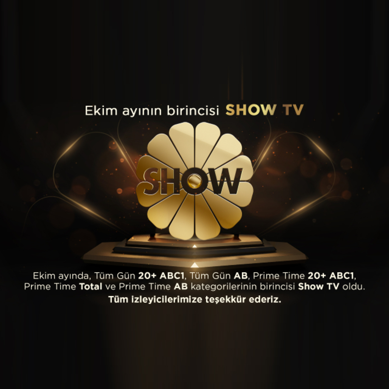 SHOW TV ekim ayının birincisi