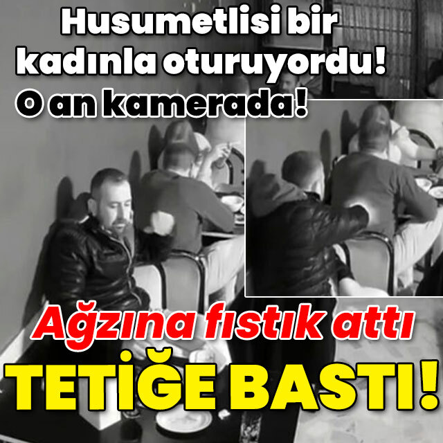 Husumetlisi bir kadınla oturuyordu! Ağzına fıstık attı tetiğe bastı!