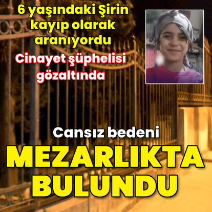 Kaybolan 6 yaşındaki Şirin'in cinayete kurban gittiği ortaya çıktı