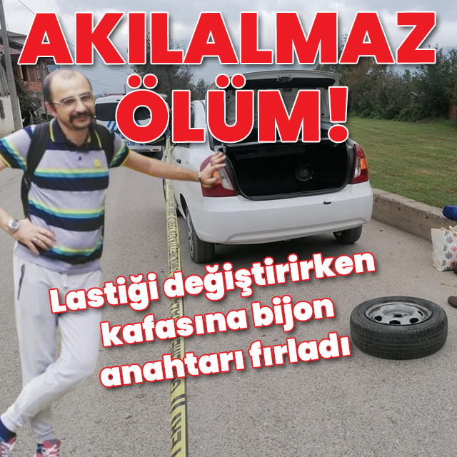 Akılalmaz ölüm! Lastiği değiştirirken kafasına bijon anahtarı fırladı