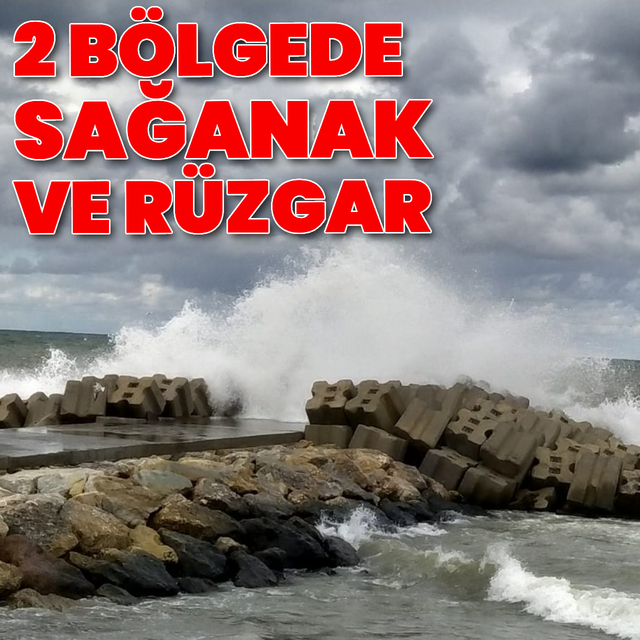2 bölge için yağmur 2 bölge için rüzgar uyarısı