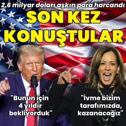  Trump ve Harris son kez destekçileriyle buluştu