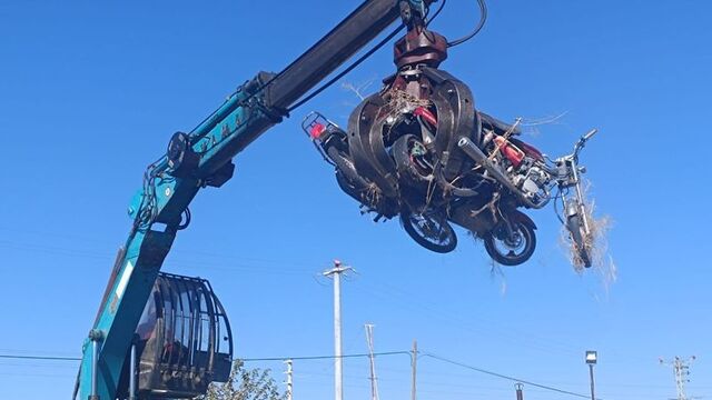 428 motosiklet geri dönüşüme gönderildi