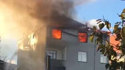 Ümraniye'de korkutan yangın!